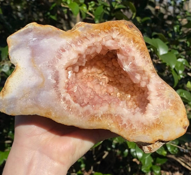Pink Amethyst Geode- EXTREMELY RARE 2.3lb