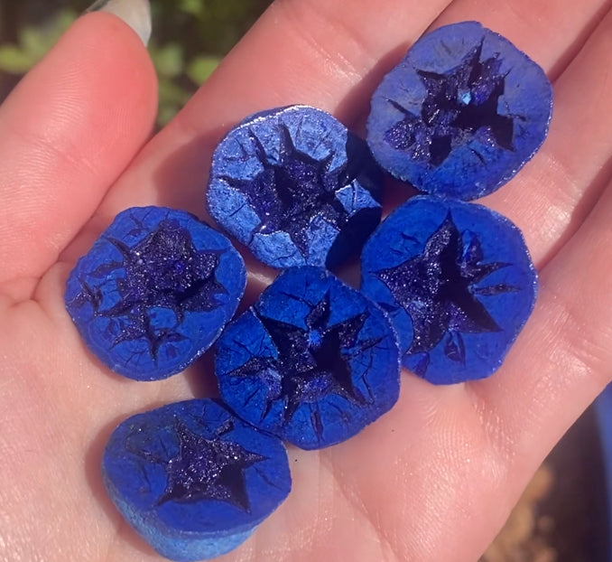 Extremely Rare Azurite Geodes