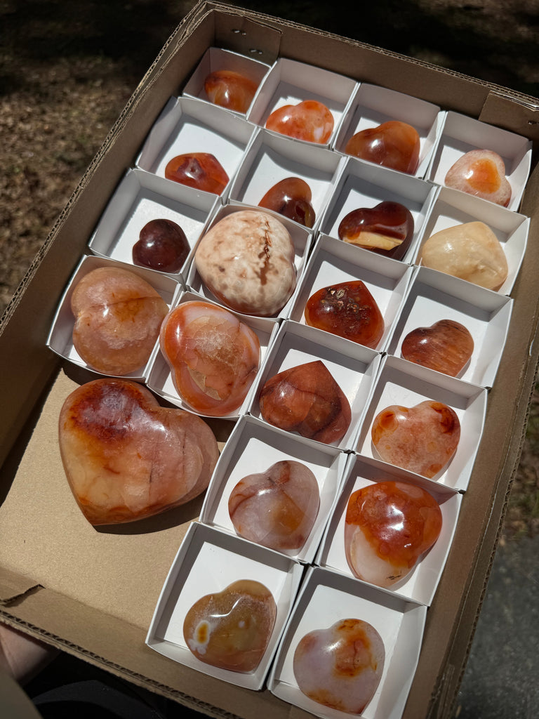 Carnelian Hearts Flat - 2.2kg