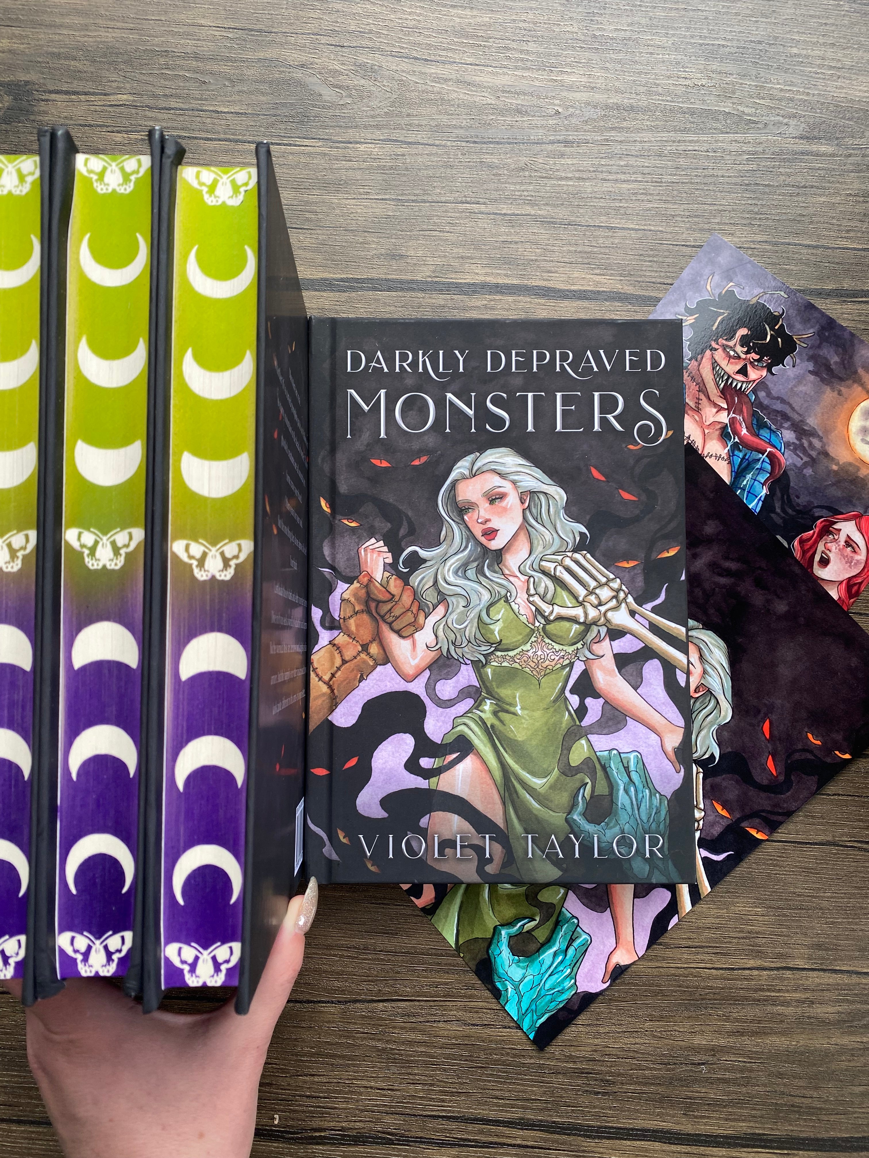 darkly depraved monsters SLIGHTLY DAMAGED**Sprayed Edge** BOOK BUNDLE Darkly Depraved Monsters