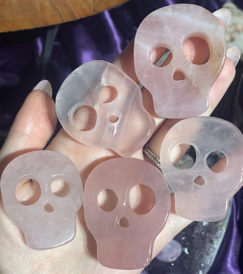 Rose Quartz Skulls