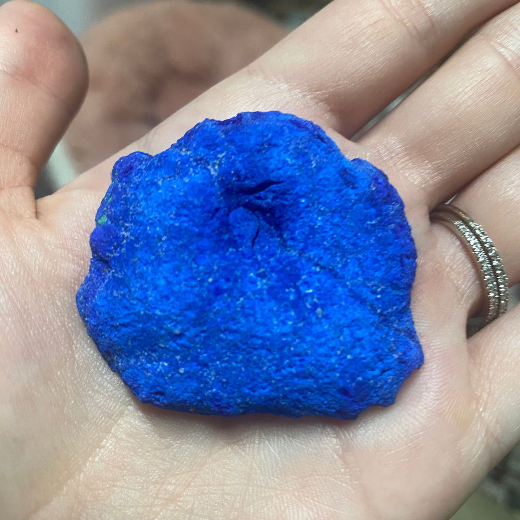 Polished Extremely Rare XL Azurite Geode