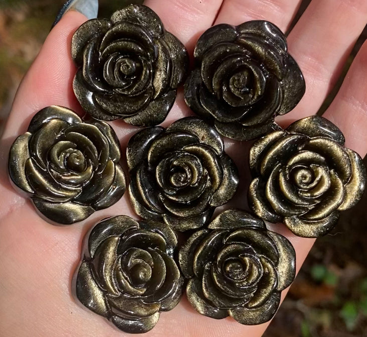 Gold Obsidian Roses