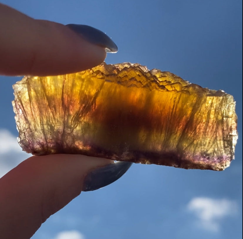 Namibian Rainbow Honey Fluorite