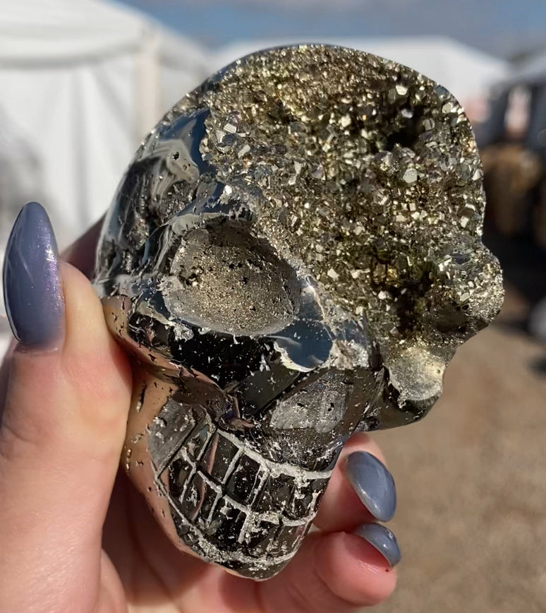 Peruvian Pyrite Skull