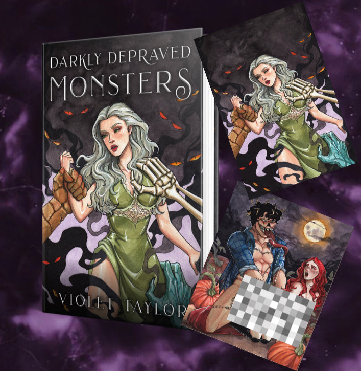 BOOK BUNDLE Darkly Depraved Monsters + SFW/NSFW prints (includes Scarecrow print)