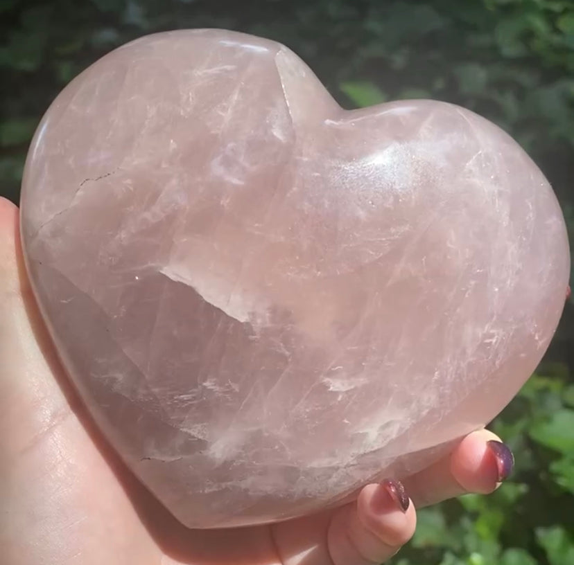 2.2lb Lavender Rose Quartz Heart